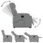 Light Gray Fabric Foot Recliner Massage Chair by , Armchairs - Ref: Foro24-3205214, Price: 296,81 €, Discount: %
