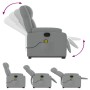 Sillón de masaje reclinable de pie de tela gris claro de , Sillones - Ref: Foro24-3205214, Precio: 302,05 €, Descuento: %