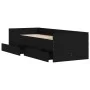 Estructura de cama con cajones negro 100x200 cm de , Camas y somieres - Ref: Foro24-3207337, Precio: 172,22 €, Descuento: %