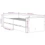 Bed frame with drawers black 100x200 cm by , Beds and slatted bases - Ref: Foro24-3207337, Price: 172,27 €, Discount: %
