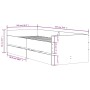Bettgestell aus geräucherter Eiche mit Schubladen 100x200 cm von , Betten und Lattenroste - Ref: Foro24-3207340, Preis: 167,5...