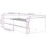 Estructura de cama con cajones roble marrón 100x200 cm de , Camas y somieres - Ref: Foro24-3207342, Precio: 175,00 €, Descuen...