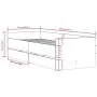 Brown oak bed frame with drawers 90x200 cm by , Beds and slatted bases - Ref: Foro24-3207349, Price: 191,31 €, Discount: %