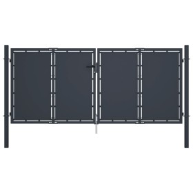 Anthrazitgraues Gartentor aus Stahl 300x125 cm von vidaXL, Gartentore - Ref: Foro24-144525, Preis: 556,47 €, Rabatt: %