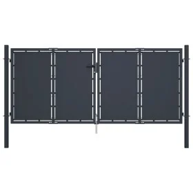 Anthrazitgraues Gartentor aus Stahl 300x125 cm von vidaXL, Gartentore - Ref: Foro24-144525, Preis: 544,94 €, Rabatt: %
