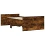 Smoked oak bed frame with drawers 90x190 cm by , Beds and slatted bases - Ref: Foro24-3207382, Price: 141,38 €, Discount: %
