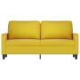 2-Sitzer-Sofa aus gelbem Samt, 140 cm von , Sofas - Ref: Foro24-359205, Preis: 252,32 €, Rabatt: %