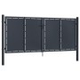 Anthracite gray steel garden gate 300x125 cm by vidaXL, garden gates - Ref: Foro24-144525, Price: 556,47 €, Discount: %