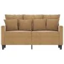 Brown velvet 2-seater sofa 120 cm by , Sofas - Ref: Foro24-359300, Price: 192,87 €, Discount: %