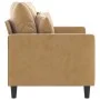 Braunes 2-Sitzer-Sofa aus Samt, 120 cm von , Sofas - Ref: Foro24-359300, Preis: 192,87 €, Rabatt: %