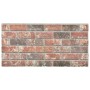 Panel de pared 3D diseño ladrillo 10 uds EPS marrón oscuro gris