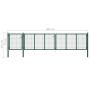 Puerta de jardín de acero verde 500x75 cm de vidaXL, Puertas de jardín - Ref: Foro24-144316, Precio: 423,06 €, Descuento: %