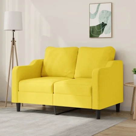2-Sitzer-Sofa aus hellgelbem Stoff, 120 cm von , Sofas - Ref: Foro24-359356, Preis: 200,33 €, Rabatt: %