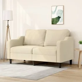2-seater cream fabric sofa 140 cm by , Sofas - Ref: Foro24-359361, Price: 220,32 €, Discount: %