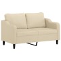 2-seater cream fabric sofa 140 cm by , Sofas - Ref: Foro24-359361, Price: 223,51 €, Discount: %