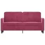 2-Sitzer-Sofa aus rotem Samt, 140 cm von , Sofas - Ref: Foro24-359446, Preis: 225,99 €, Rabatt: %