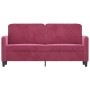Sofá de 2 plazas de terciopelo rojo tinto 140 cm de , Sofás - Ref: Foro24-359446, Precio: 229,90 €, Descuento: %
