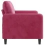 2-Sitzer-Sofa aus rotem Samt, 140 cm von , Sofas - Ref: Foro24-359446, Preis: 225,99 €, Rabatt: %