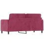 2-Sitzer-Sofa aus rotem Samt, 140 cm von , Sofas - Ref: Foro24-359446, Preis: 225,99 €, Rabatt: %