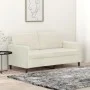 Cream velvet 2-seater sofa 140 cm by , Sofas - Ref: Foro24-359450, Price: 251,09 €, Discount: %