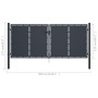 Anthracite gray steel garden gate 300x125 cm by vidaXL, garden gates - Ref: Foro24-144525, Price: 556,47 €, Discount: %