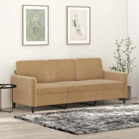 3-Sitzer-Sofa aus braunem Samt, 180 cm von , Sofas - Ref: Foro24-359459, Preis: 302,63 €, Rabatt: %