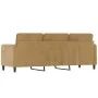 3-Sitzer-Sofa aus braunem Samt, 180 cm von , Sofas - Ref: Foro24-359459, Preis: 302,63 €, Rabatt: %