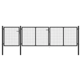 Anthrazitgraues Gartentor aus Stahl 400x75 cm von vidaXL, Gartentore - Ref: Foro24-144328, Preis: 359,45 €, Rabatt: %
