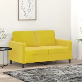 2-Sitzer-Sofa aus gelbem Samt, 120 cm von , Sofas - Ref: Foro24-359438, Preis: 231,27 €, Rabatt: %
