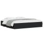 Estructura cama con cajones madera ingeniería negra 180x200 cm de , Camas y somieres - Ref: Foro24-3207253, Precio: 213,00 €,...