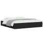 Black engineered wood bed frame with drawers 180x200 cm by , Beds and slatted bases - Ref: Foro24-3207253, Price: 209,77 €, D...