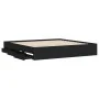 Black engineered wood bed frame with drawers 180x200 cm by , Beds and slatted bases - Ref: Foro24-3207253, Price: 209,77 €, D...