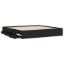 Estructura cama con cajones madera ingeniería negra 180x200 cm de , Camas y somieres - Ref: Foro24-3207253, Precio: 213,00 €,...