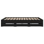 Estructura cama con cajones madera ingeniería negra 180x200 cm de , Camas y somieres - Ref: Foro24-3207253, Precio: 213,00 €,...