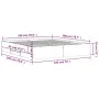 Black engineered wood bed frame with drawers 180x200 cm by , Beds and slatted bases - Ref: Foro24-3207253, Price: 209,77 €, D...