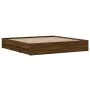 Cama con cajones madera ingeniería marrón roble 180x200 cm de , Camas y somieres - Ref: Foro24-3207258, Precio: 193,21 €, Des...