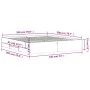 Oak brown engineered wood bed with drawers 180x200 cm by , Beds and slatted bases - Ref: Foro24-3207258, Price: 193,24 €, Dis...