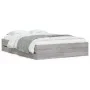 Sonoma gray engineered wood bed with drawers 120x200 cm by , Beds and slatted bases - Ref: Foro24-3207285, Price: 202,92 €, D...