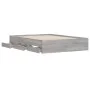 Sonoma gray engineered wood bed with drawers 120x200 cm by , Beds and slatted bases - Ref: Foro24-3207285, Price: 202,92 €, D...