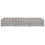 Cama con cajones madera ingeniería gris Sonoma 120x200 cm de , Camas y somieres - Ref: Foro24-3207285, Precio: 206,18 €