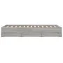 Sonoma gray engineered wood bed with drawers 120x200 cm by , Beds and slatted bases - Ref: Foro24-3207285, Price: 202,92 €, D...