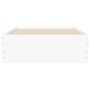 Weißes Holzwerkstoffbett mit Schubladen 100x200 cm von , Betten und Lattenroste - Ref: Foro24-3207287, Preis: 136,83 €, Rabat...