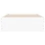 White engineered wood bed with drawers 100x200 cm by , Beds and slatted bases - Ref: Foro24-3207287, Price: 135,22 €, Discoun...