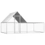 Galvanized steel chicken coop 4x2x2 m by vidaXL, Cages and habitats for small animals - Ref: Foro24-144556, Price: 251,78 €, ...
