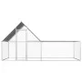 Galvanized steel chicken coop 4x2x2 m by vidaXL, Cages and habitats for small animals - Ref: Foro24-144556, Price: 251,78 €, ...