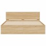 Estructura de cama con cabecero roble Sonoma 150x200 cm de , Camas y somieres - Ref: Foro24-3207478, Precio: 145,89 €, Descue...