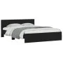 Estructura de cama con cabecero negra 140x200 cm de , Camas y somieres - Ref: Foro24-3207484, Precio: 173,68 €, Descuento: %