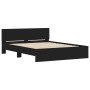 Bed frame with black headboard 140x200 cm by , Beds and slatted bases - Ref: Foro24-3207484, Price: 176,87 €, Discount: %