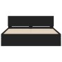 Bed frame with black headboard 140x200 cm by , Beds and slatted bases - Ref: Foro24-3207484, Price: 176,87 €, Discount: %