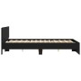 Bed frame with black headboard 140x200 cm by , Beds and slatted bases - Ref: Foro24-3207484, Price: 176,87 €, Discount: %